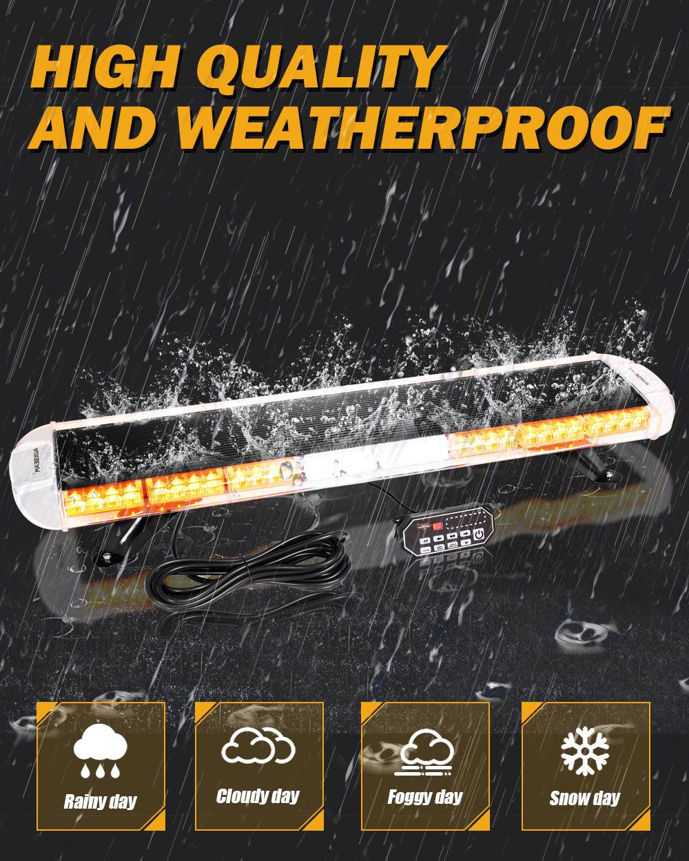 38.5 Inch Rooftop Strobe Flashing Light Bar with Mounting Brackets 20 Flashing Modes Emergency Safety Warning Caution Beacon Lights