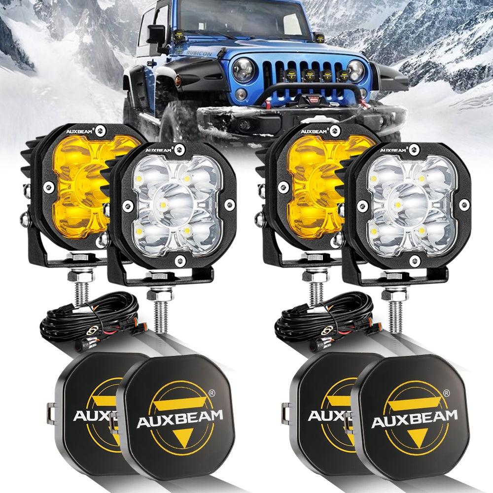 XP-ULTRA Series 3 Inch 80W Spot Beam LED Pods Amber&White Offroad Lights