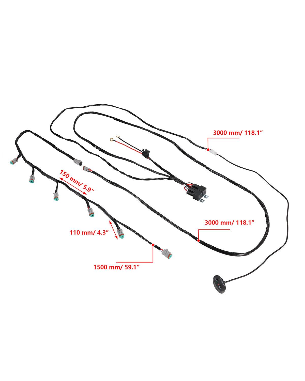 V-MAX Series | 5 Inch 168W 16440LM Combo Beam Side Shooter LED Round Pod Lights with Amber DRL
