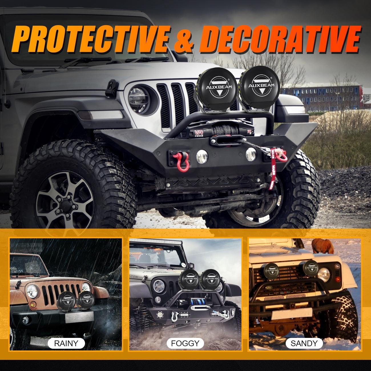 360 PRO Series 7 INCH/9 INCH 360-PRO Series Offroad LED Driving Lights+Amber/Black Covers(Optional)