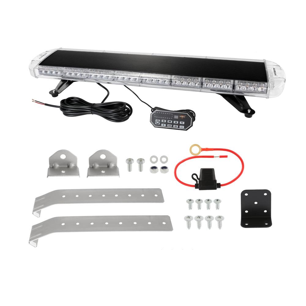 38.5 Inch Rooftop Strobe Flashing Light Bar with Mounting Brackets 20 Flashing Modes Emergency Safety Warning Caution Beacon Lights