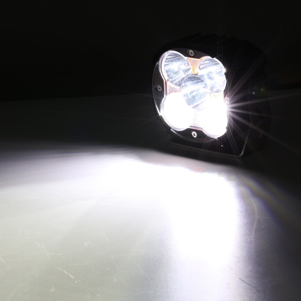 XP-ULTRA Series 4.5 Inch LED Pod Lights Off Road Lights with Amber DRL