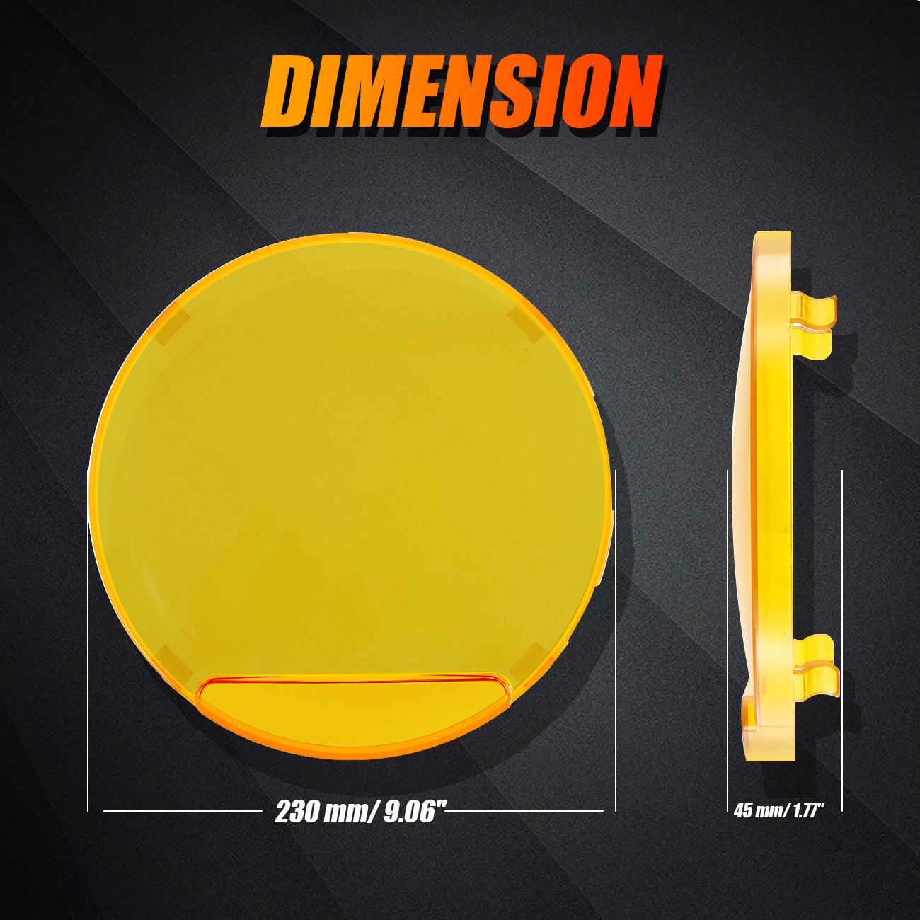 (2pcs/set) 9 INCH 270W 37776LM 360-PRO Series LED Driving Lights+Amber/Black Covers(Optional) for ATV UTV SIDE BY SIDE 4X4