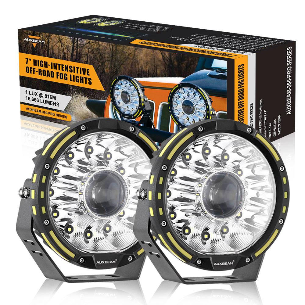 360 PRO Series 7 INCH/9 INCH 360-PRO Series Offroad LED Driving Lights+Amber/Black Covers(Optional)