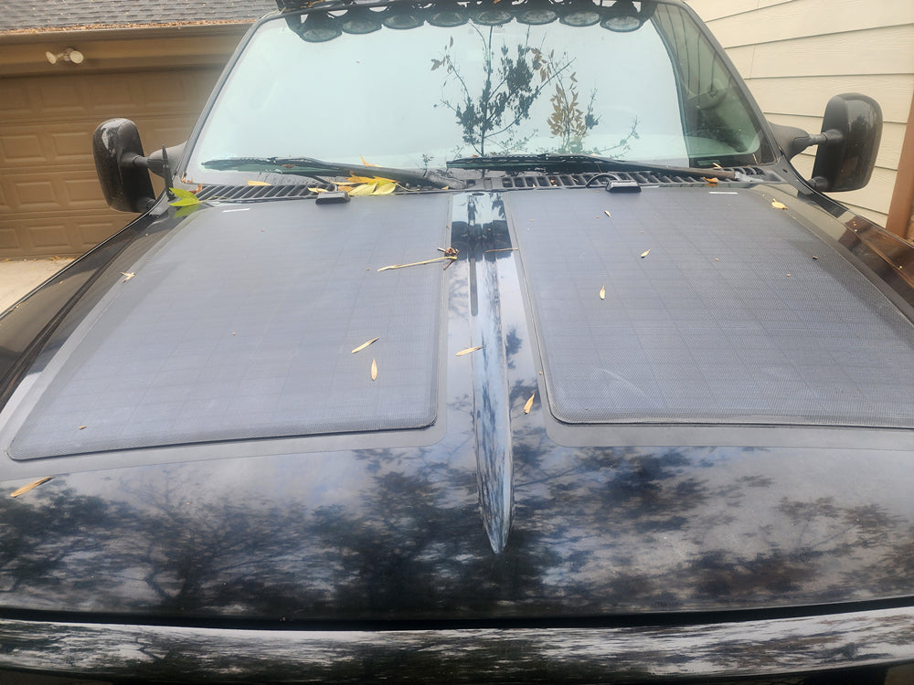 Ford Super Duty 1st Gen(1999-2007) F250  F350  Lensun 140W Hood Solar Panel