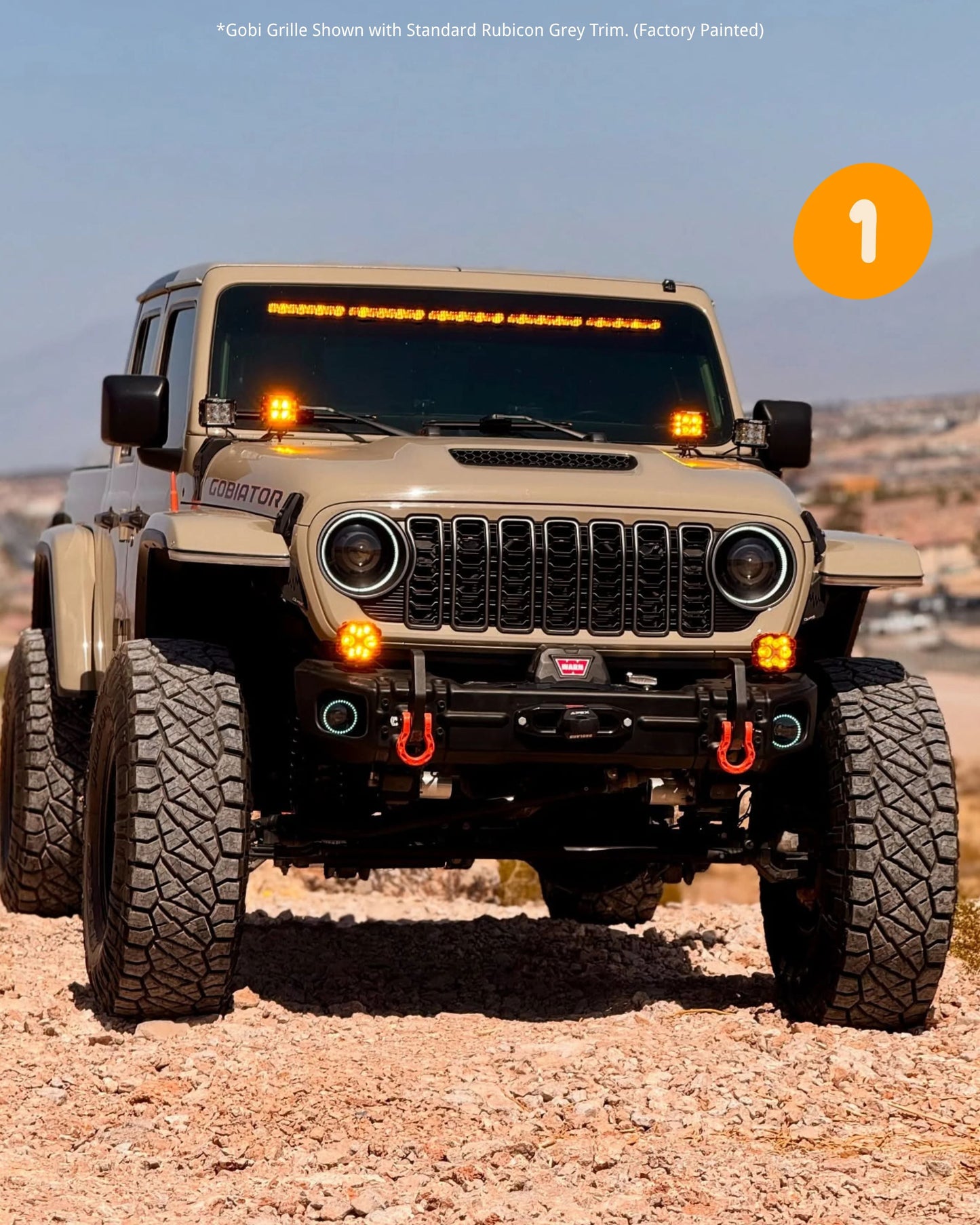 OEM Color Matched Front Grille for Wrangler JL/Gladiator JT 18-25
