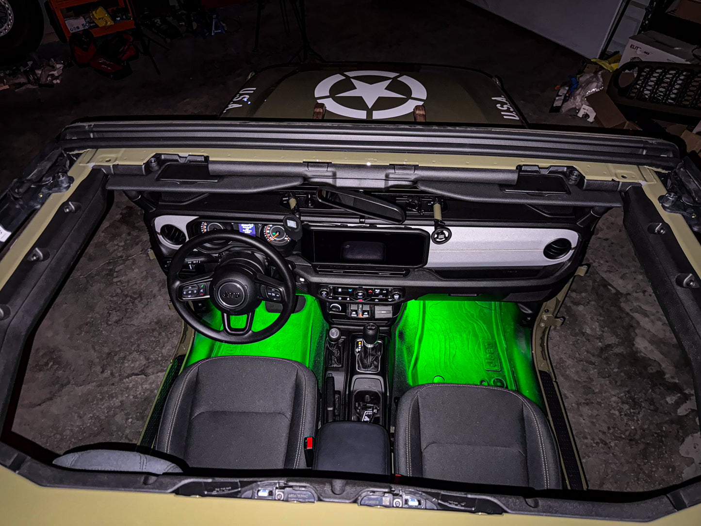 Dirt Road Cred Products LLC 4-Door Jeep Interior Lighting Kit for Jeep Wrangler and Gladiator