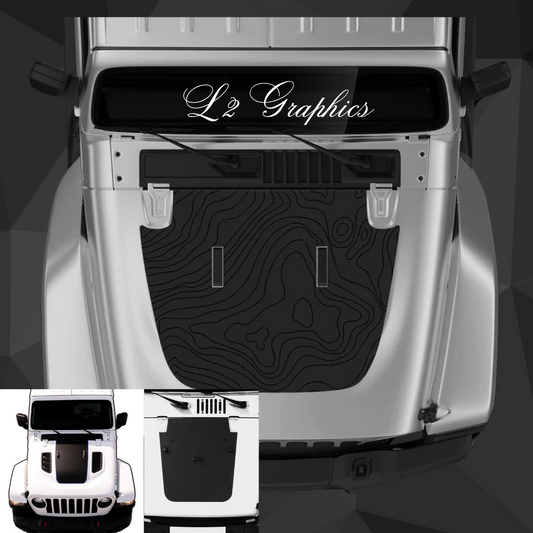 Topographic Hood Decal