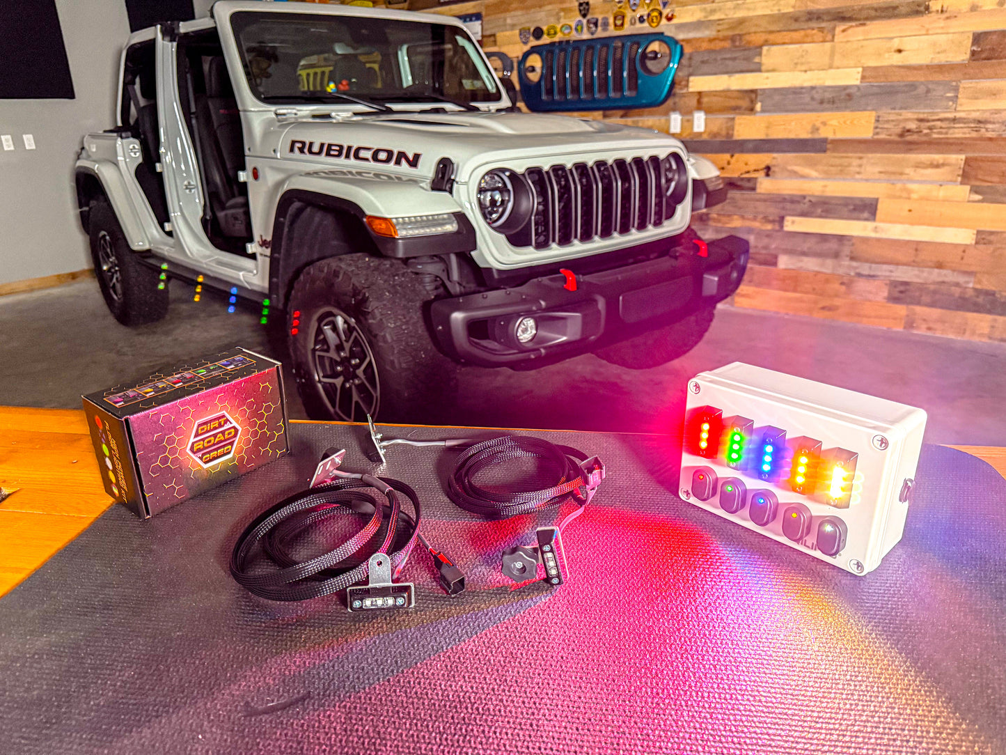 Dirt Road Cred Products LLC 4-Door Jeep Interior Lighting Kit for Jeep Wrangler and Gladiator