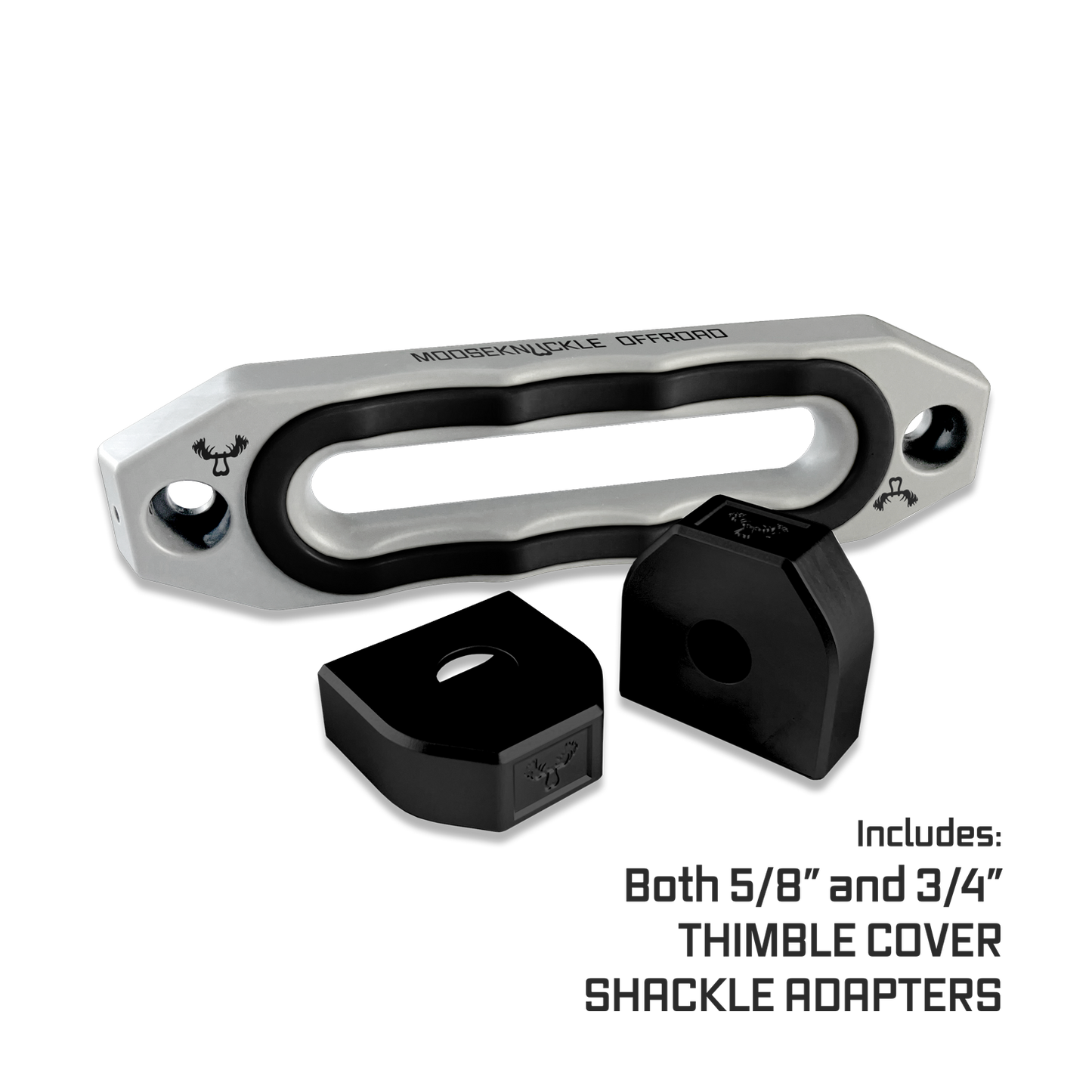 Jawse Fairlead Front Angle in Atomic Silver and Black Hole