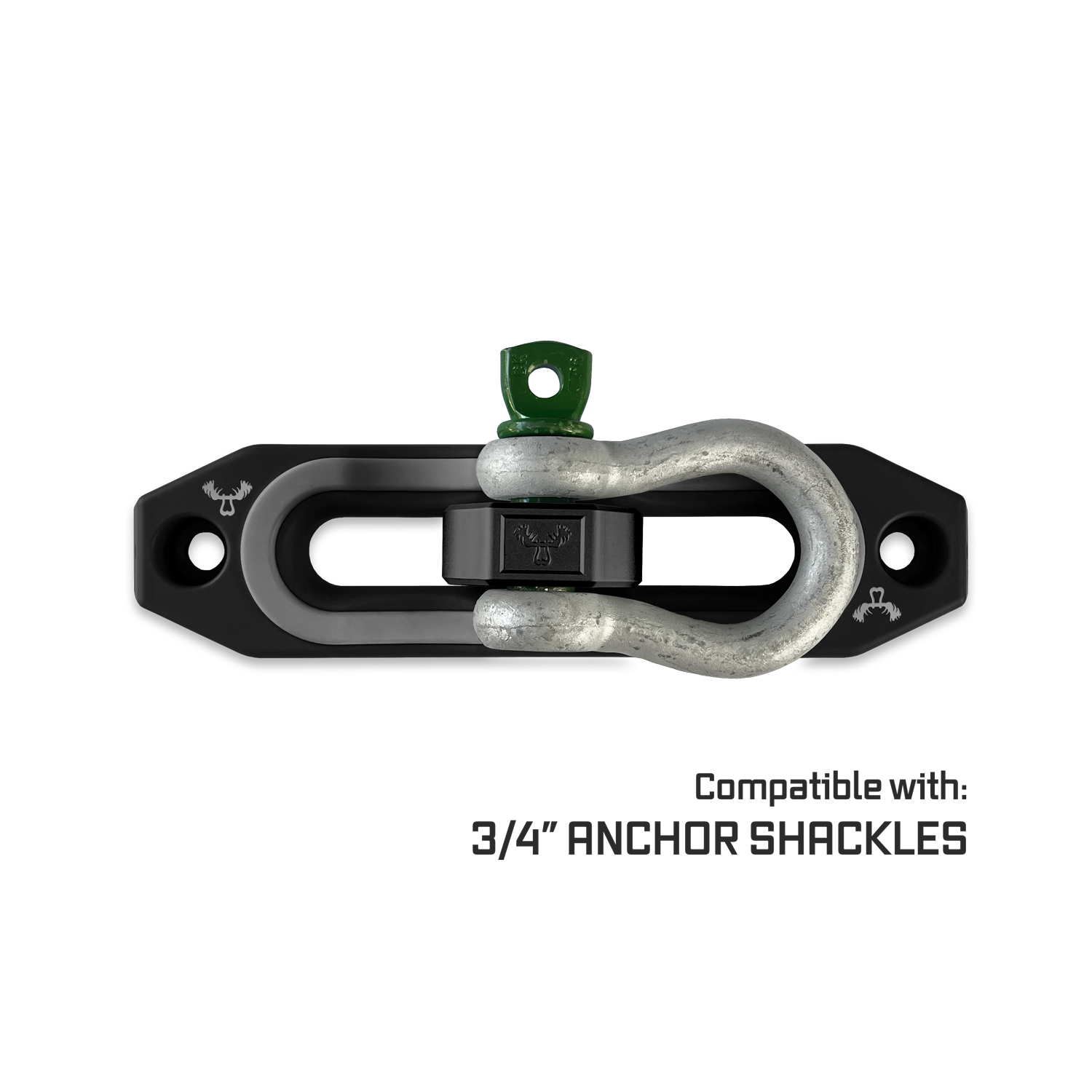 Jawse Fairlead and Front Van Beest Shackle 0.75 in Black Lung and Gun Gray