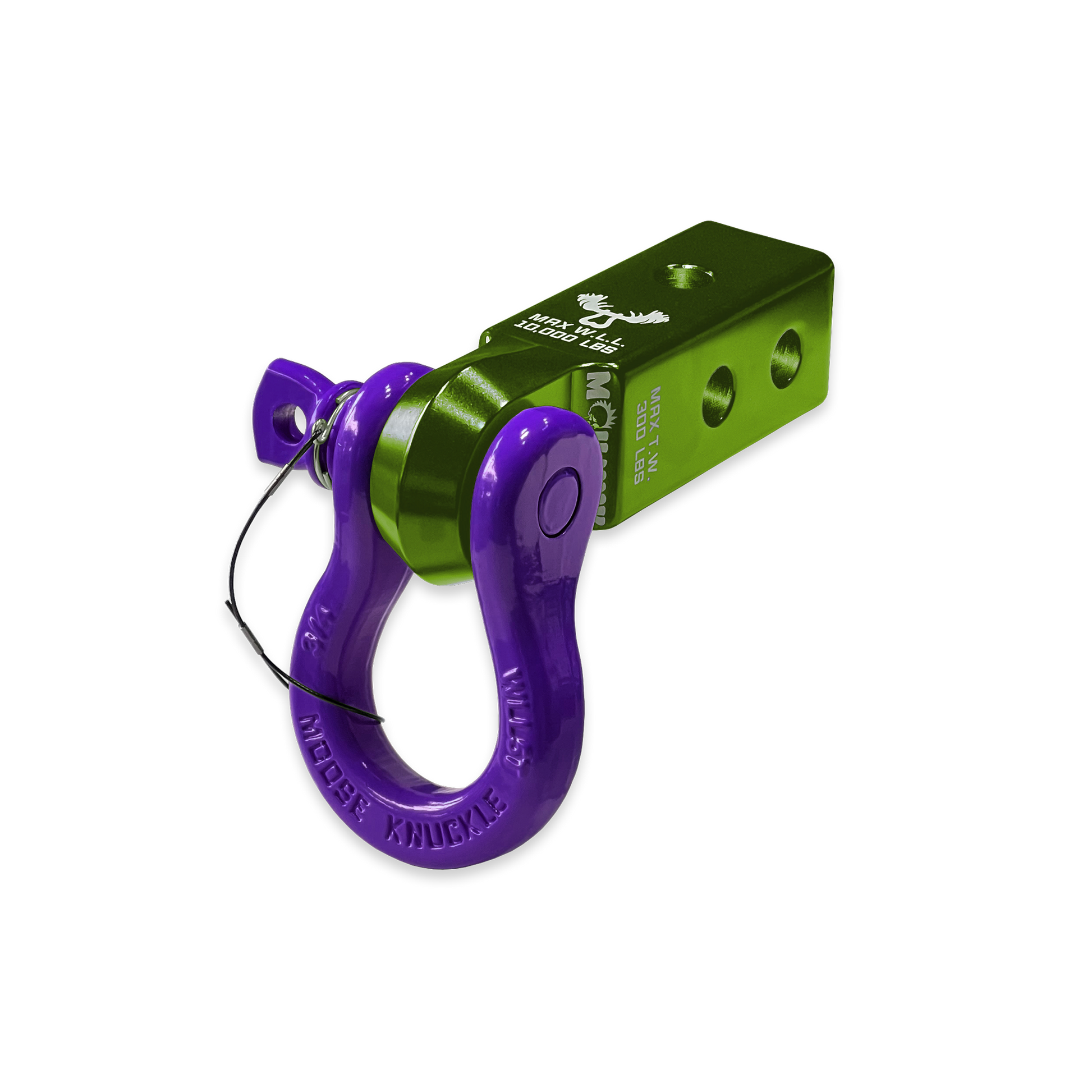 B'oh 3/4 Pin Shackle & 2.0 Receiver (Bean Green and Grape Escape Combo)