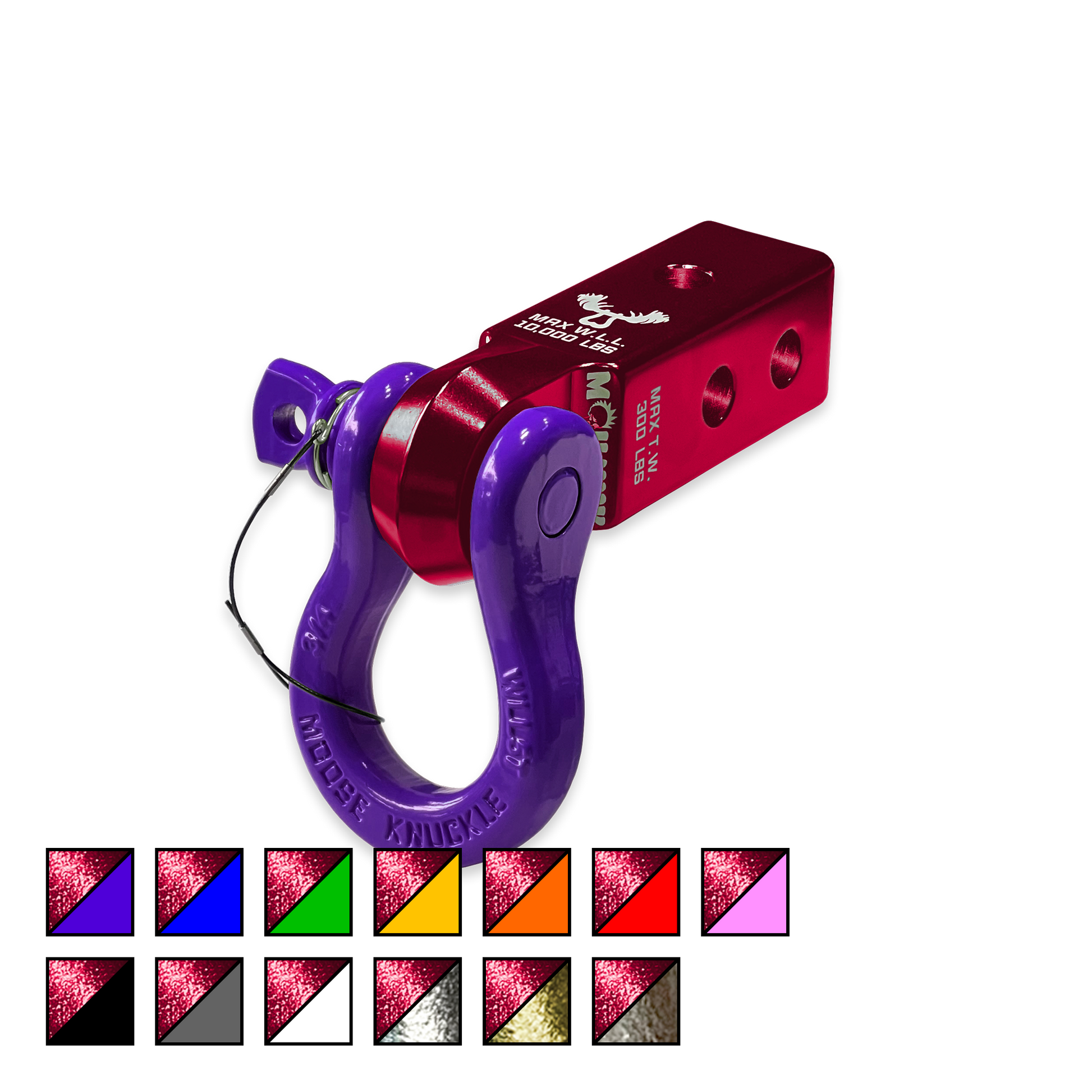 B'oh 3/4 Pin Shackle & 2.0 Receiver (Red)