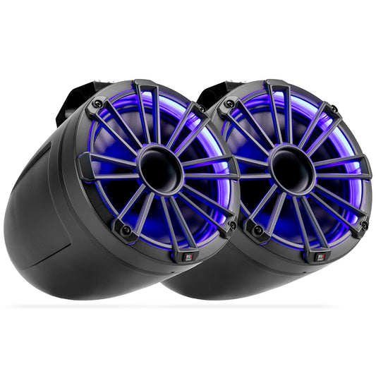 Nautic 8 Inch Compression Horn Tower Speakers With RGB LED Lighting