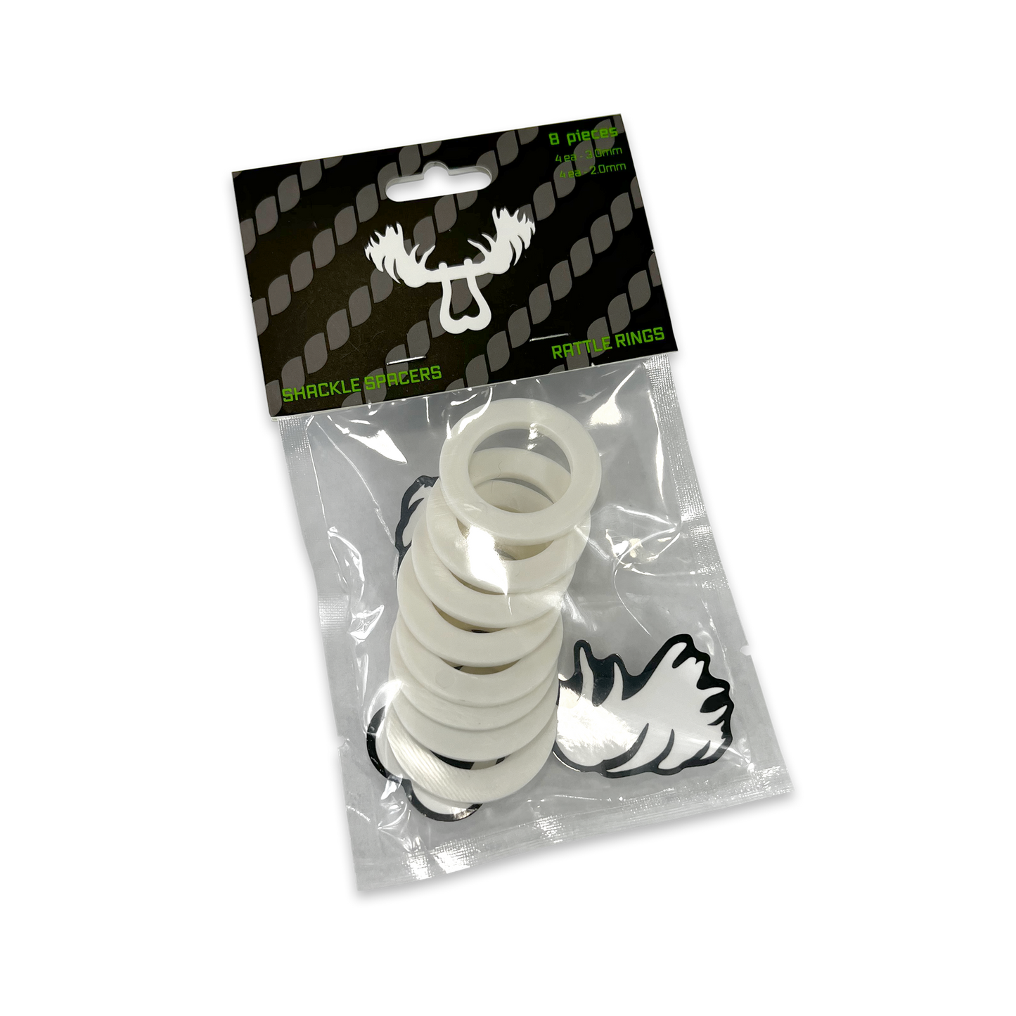 Moose Knuckle Offroad | Recovery Shackle Washer Isolator Spacers | Pure White Jeep Bumper Rattle Rings