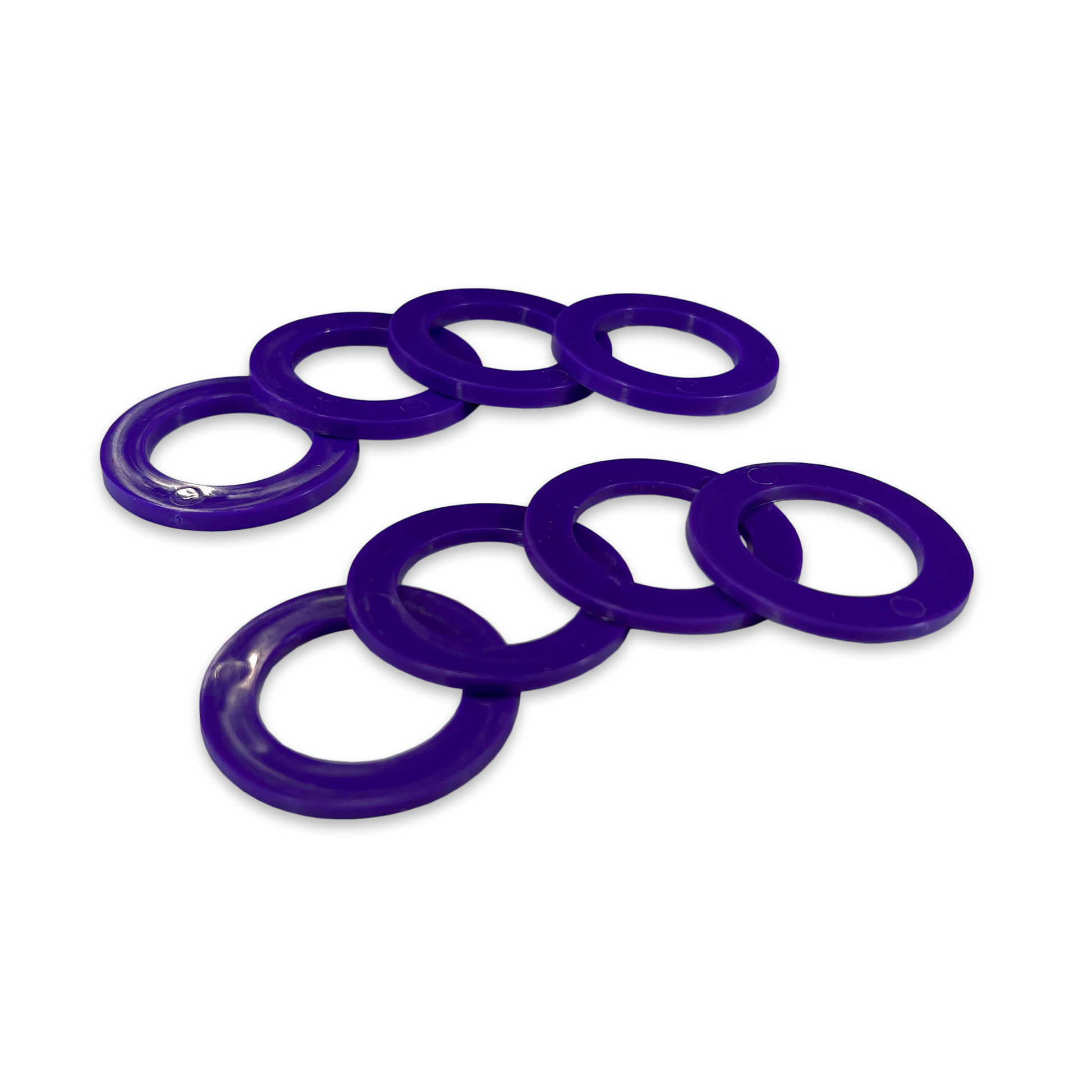 Purple Shackle Washers 3mm and 2mm Thick Isolators for Overland Recovery | Moose Knuckle Offroad rattle ring