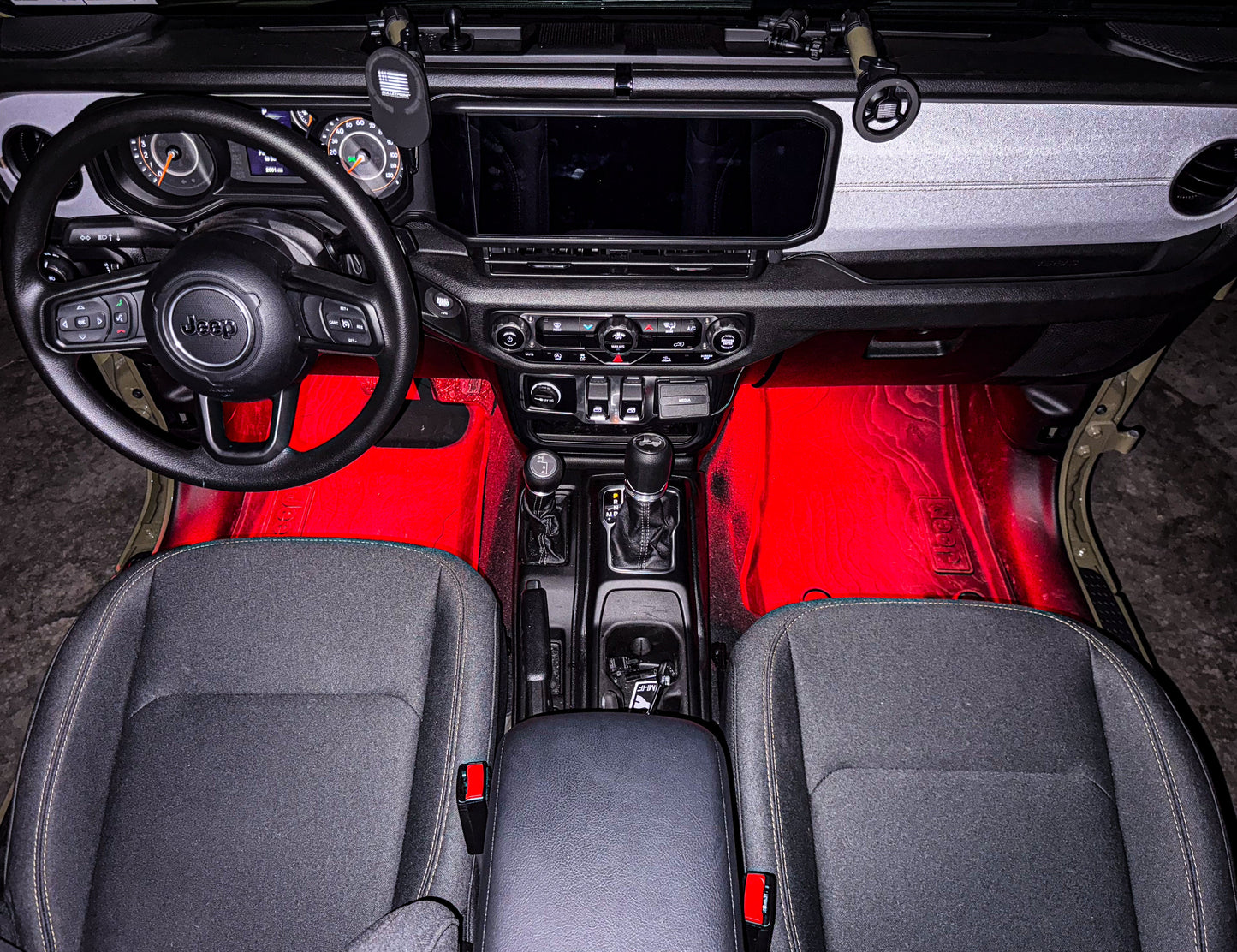 Dirt Road Cred Products LLC 4-Door Jeep Interior Lighting Kit for Jeep Wrangler and Gladiator