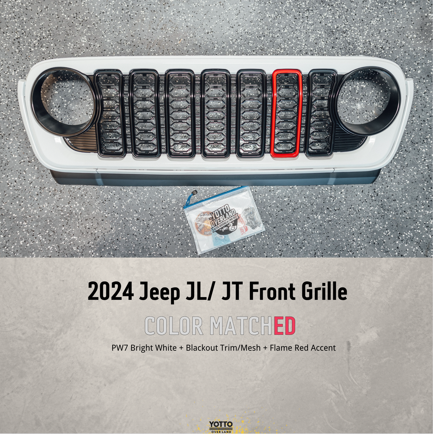 OEM Color Matched Front Grille for Wrangler JL/Gladiator JT 18-25