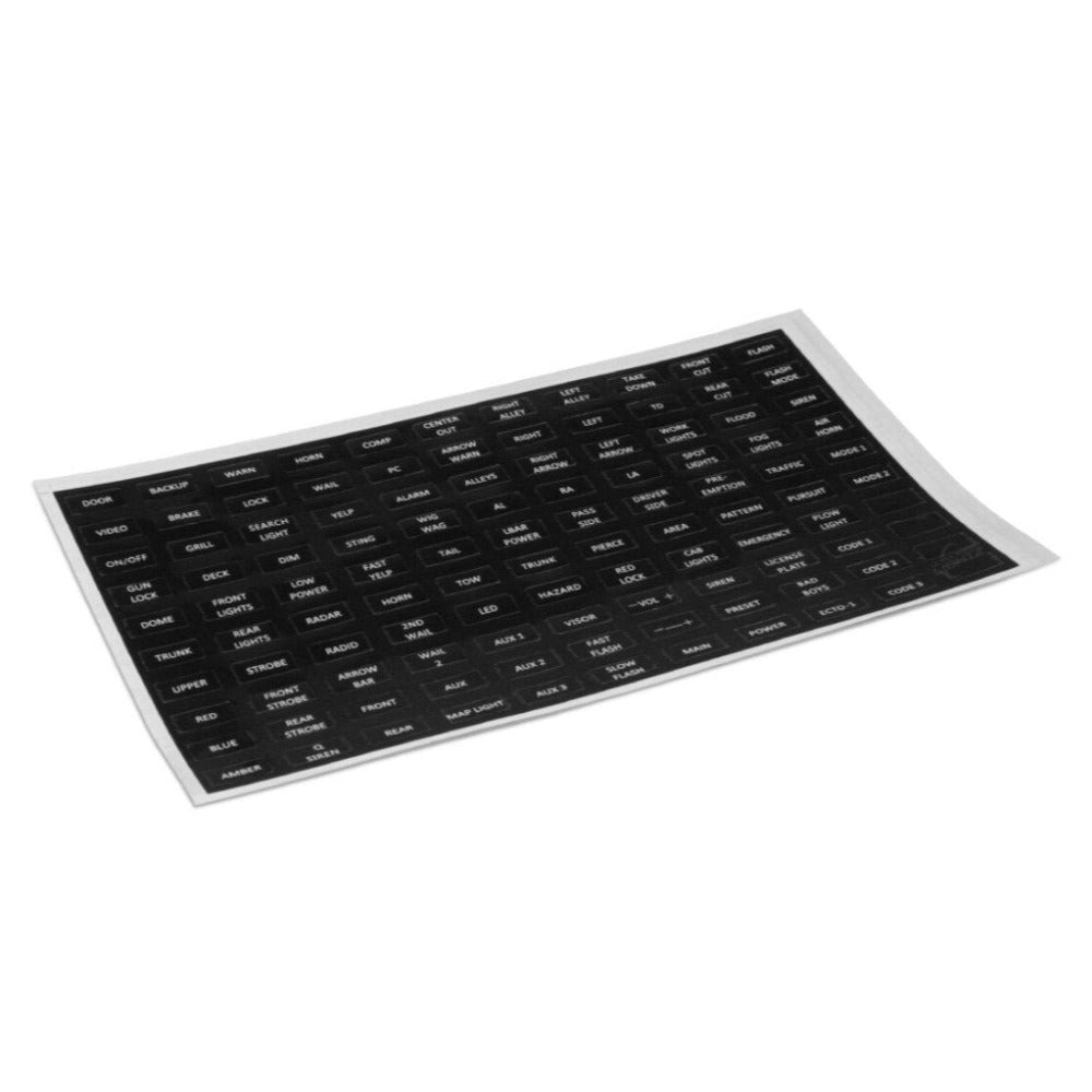 UBL 1100 Switch Box Replacement Sticker Legends