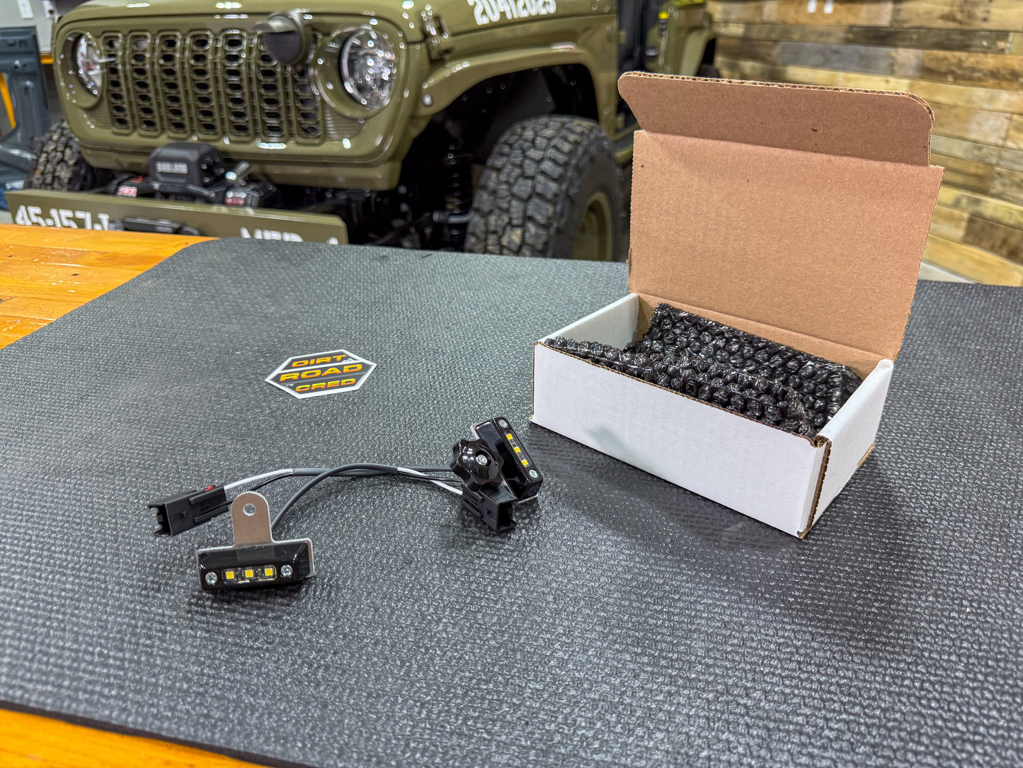 Dirt Road Cred Products LLC Front Jeep Wrangler & Gladiator High Power Floor Light Kit