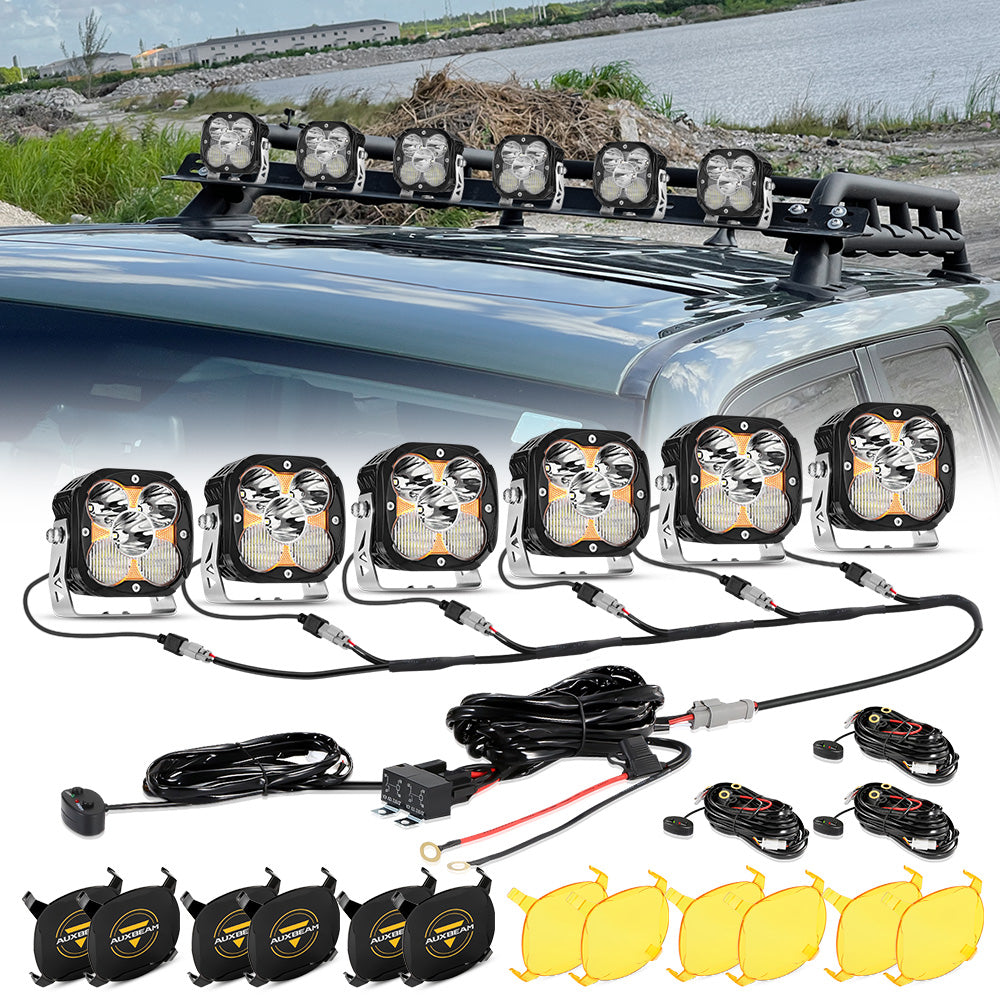 XP-ULTRA Series 4.5 Inch LED Pod Lights Off Road Lights with Amber DRL