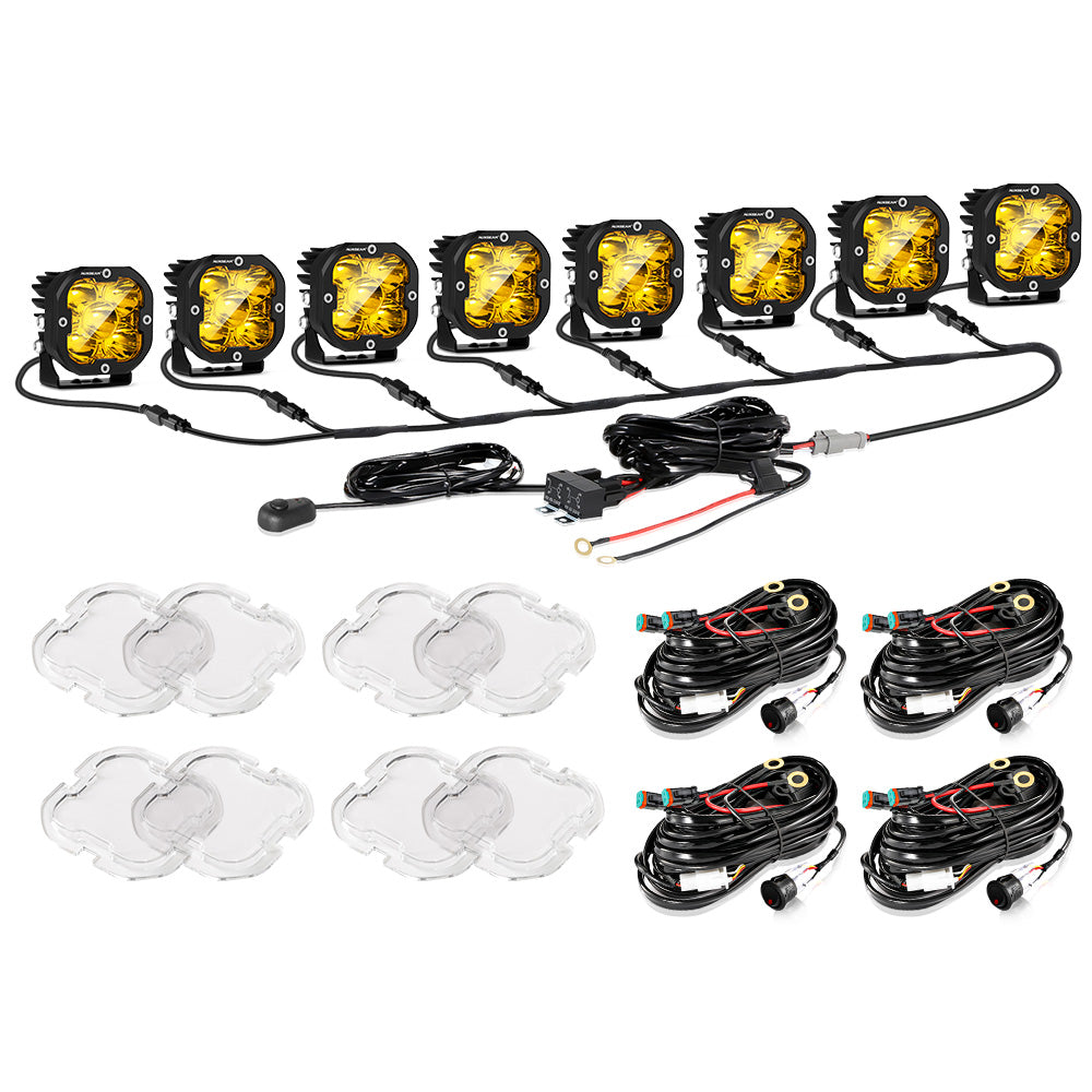 XP-ULTRA Series 3 Inch 80W Spot Beam LED Pods Amber&White Offroad Lights