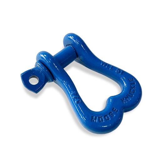 Moose Knuckle XL Blue Balls Bow D-Ring 3/4" Shackle for Off-Road Closed Loop 4x4 and SxS Vehicle Recovery