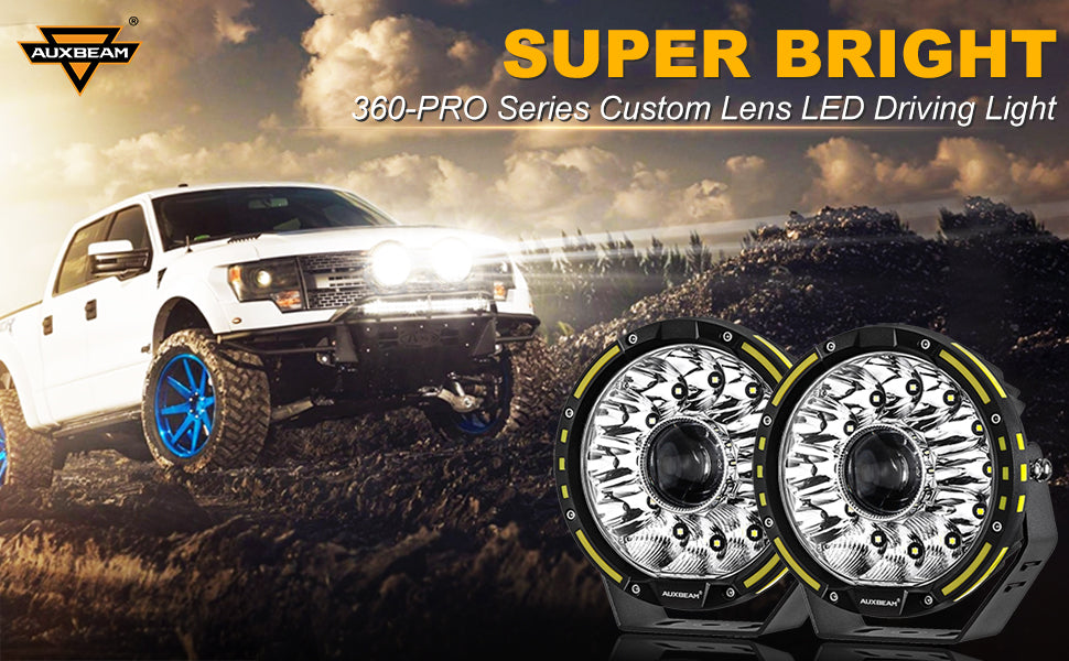 Auxbeam 360-PRO Series | 9 Inch 270W 37776LM Offroad LED Driving Lights