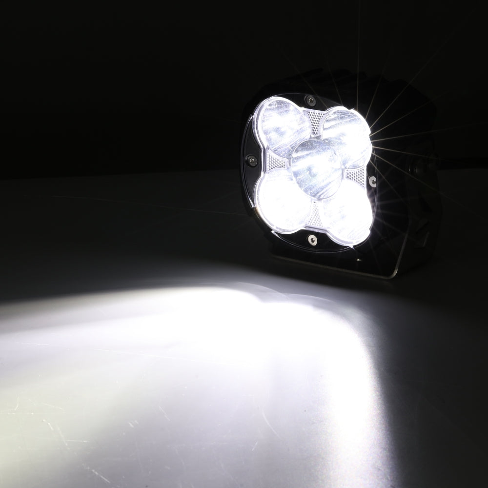 XP-ULTRA Series 4.5 Inch Spot Beam LED Pod Lights Off Road Lights with Amber DRL
