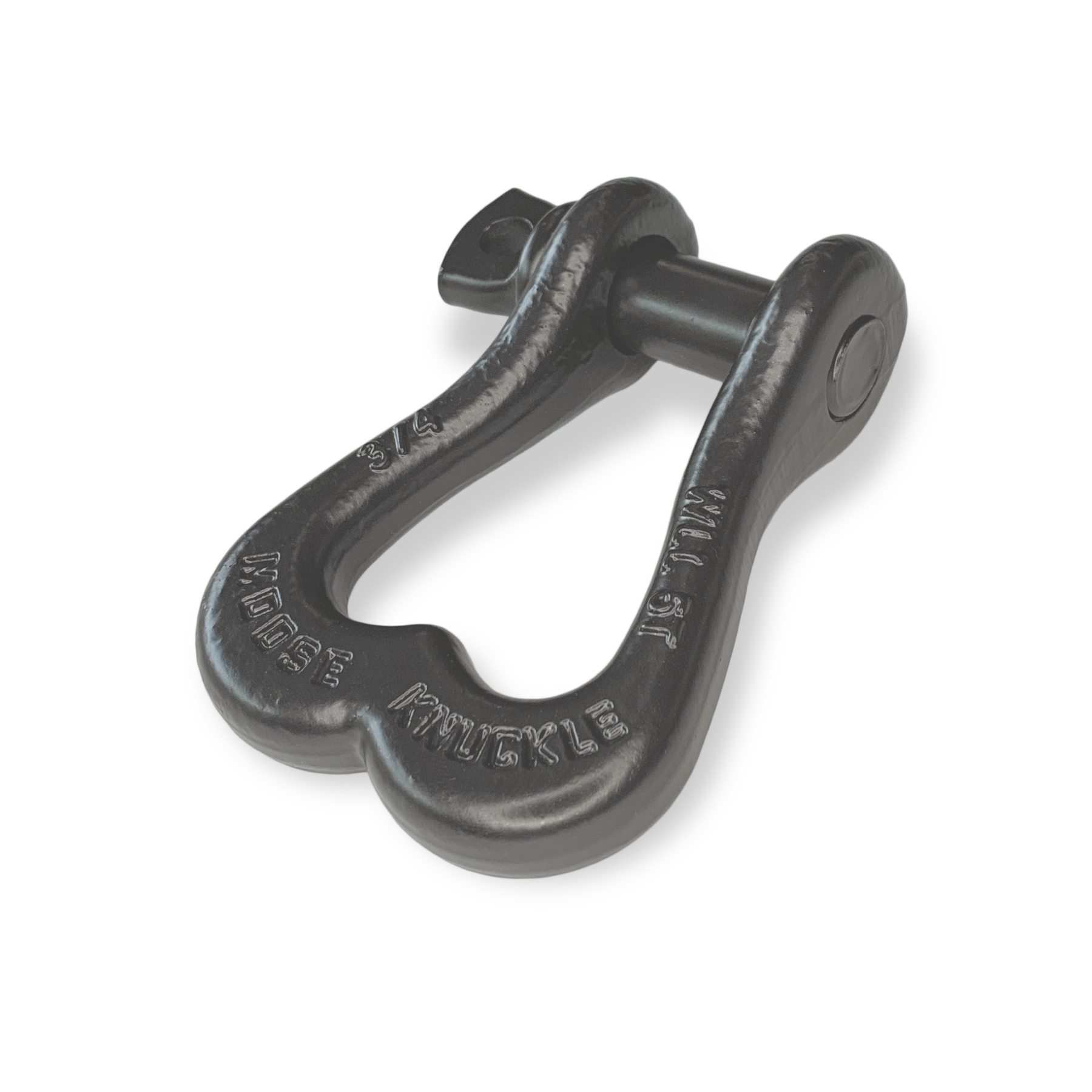 Moose Knuckle XL Gun Gray Powder Coated Colored Shackle for Tow Straps, Off Roading and Truck Nuts Vehicle Recovery