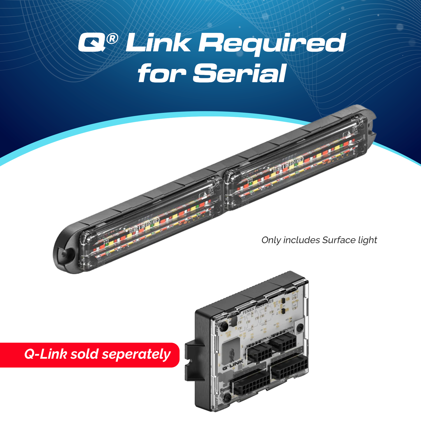Feniex Q Series Flat Wide Surface Mount LED Grille Light