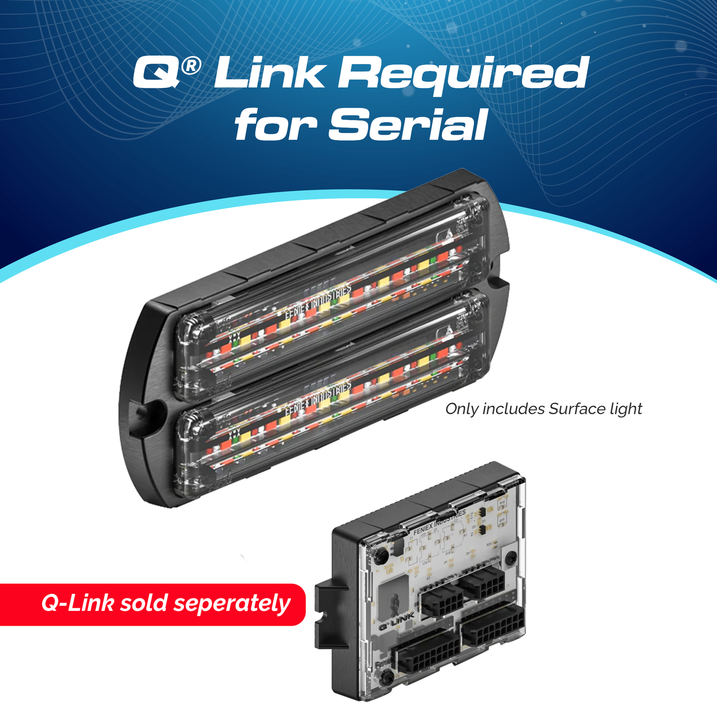 Feniex Q Series Flat Dual Surface Mount LED Grille Light