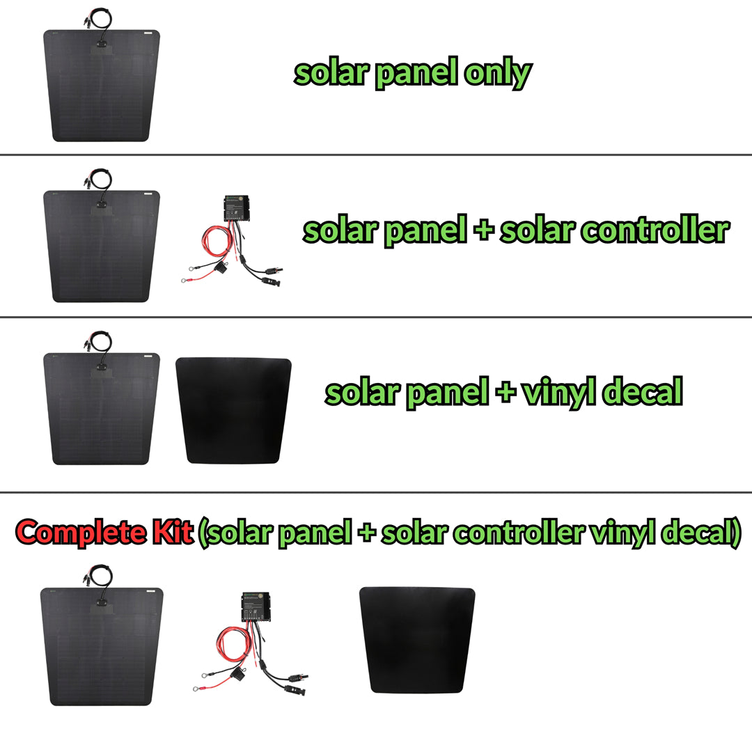 Ford F-150 Lightning (2022-Present) Lensun 115W Hood Flexible Solar Panel