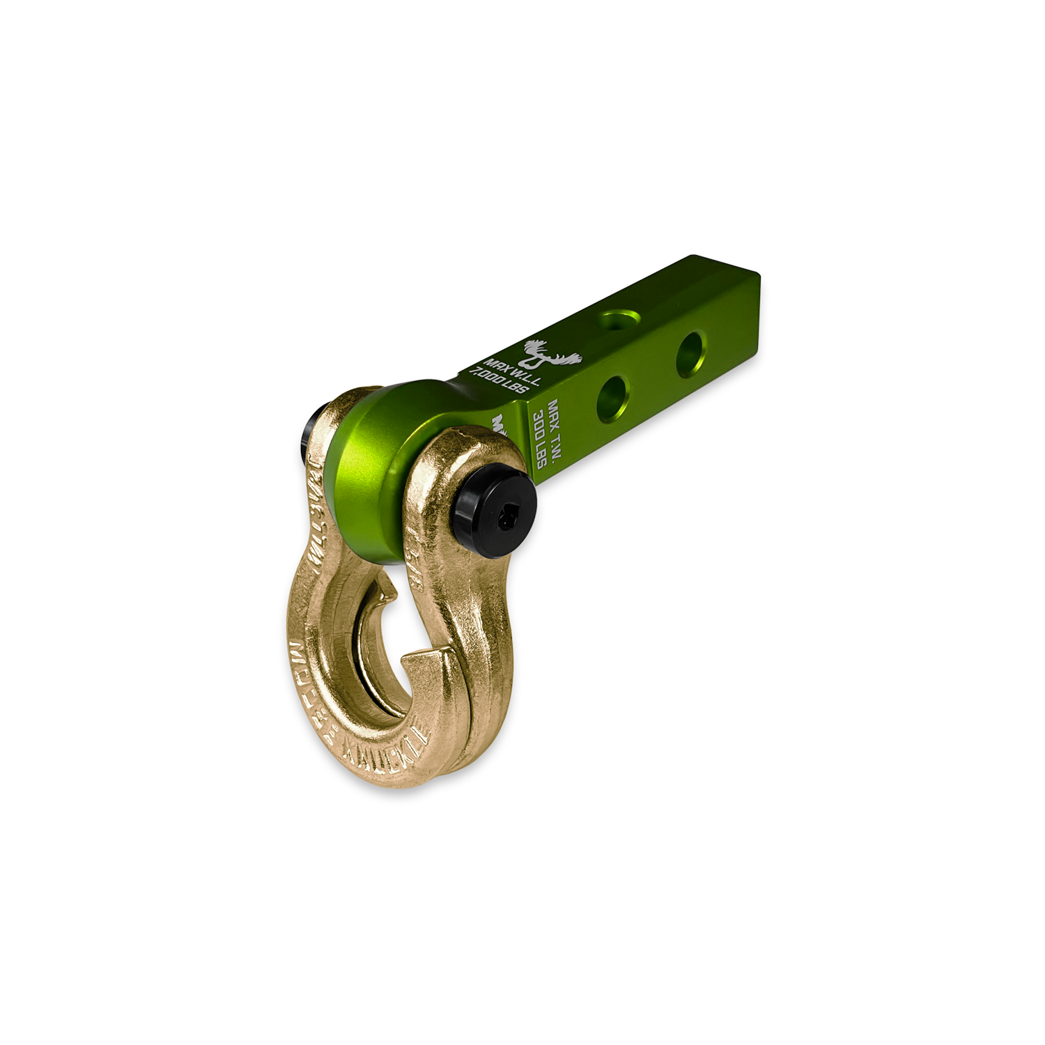 Jowl 5/8 Split Shackle & 1.25 Receiver (Bean Green and Brass Knuckle)