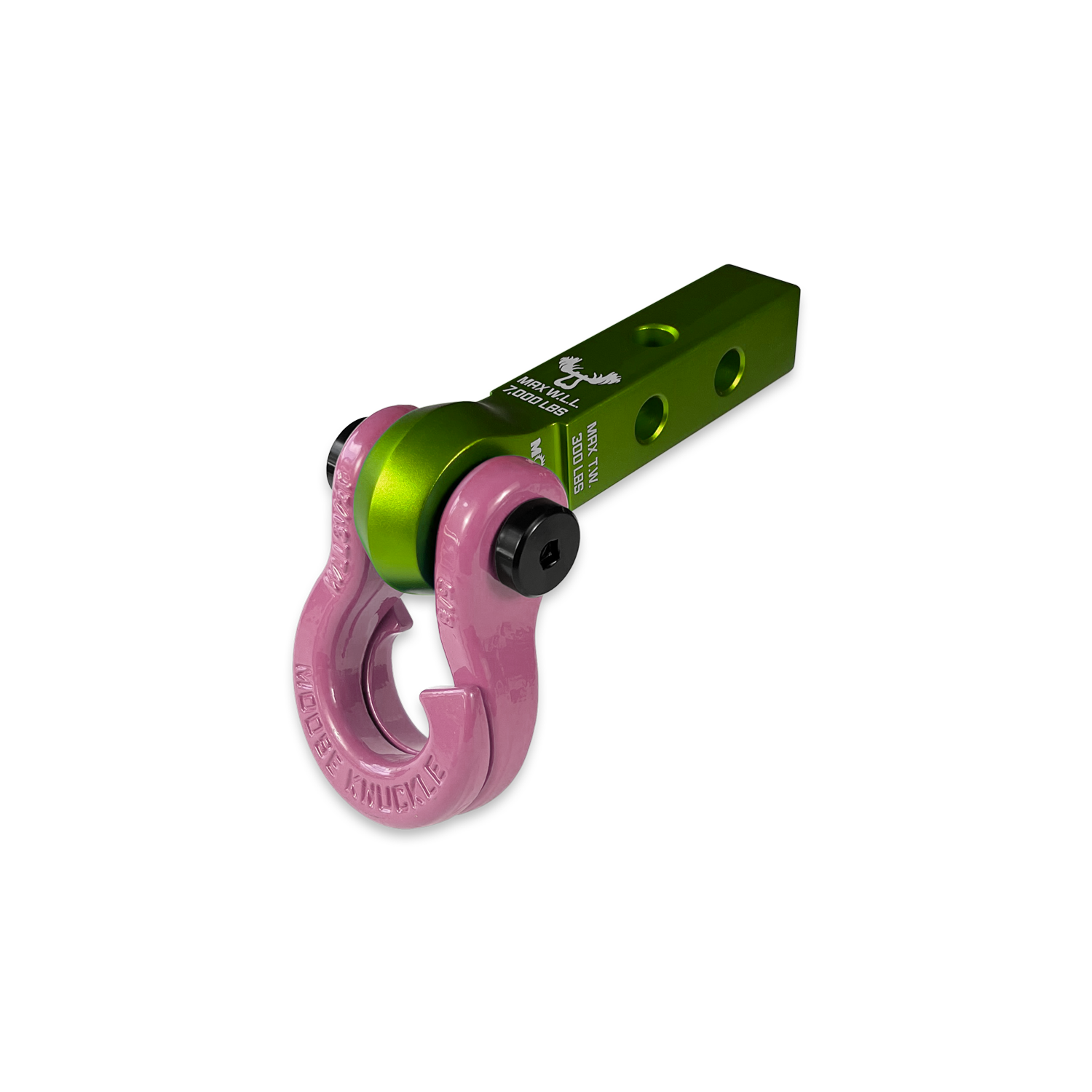 Jowl 5/8 Split Shackle & 1.25 Receiver (Bean Green and Pretty Pink)