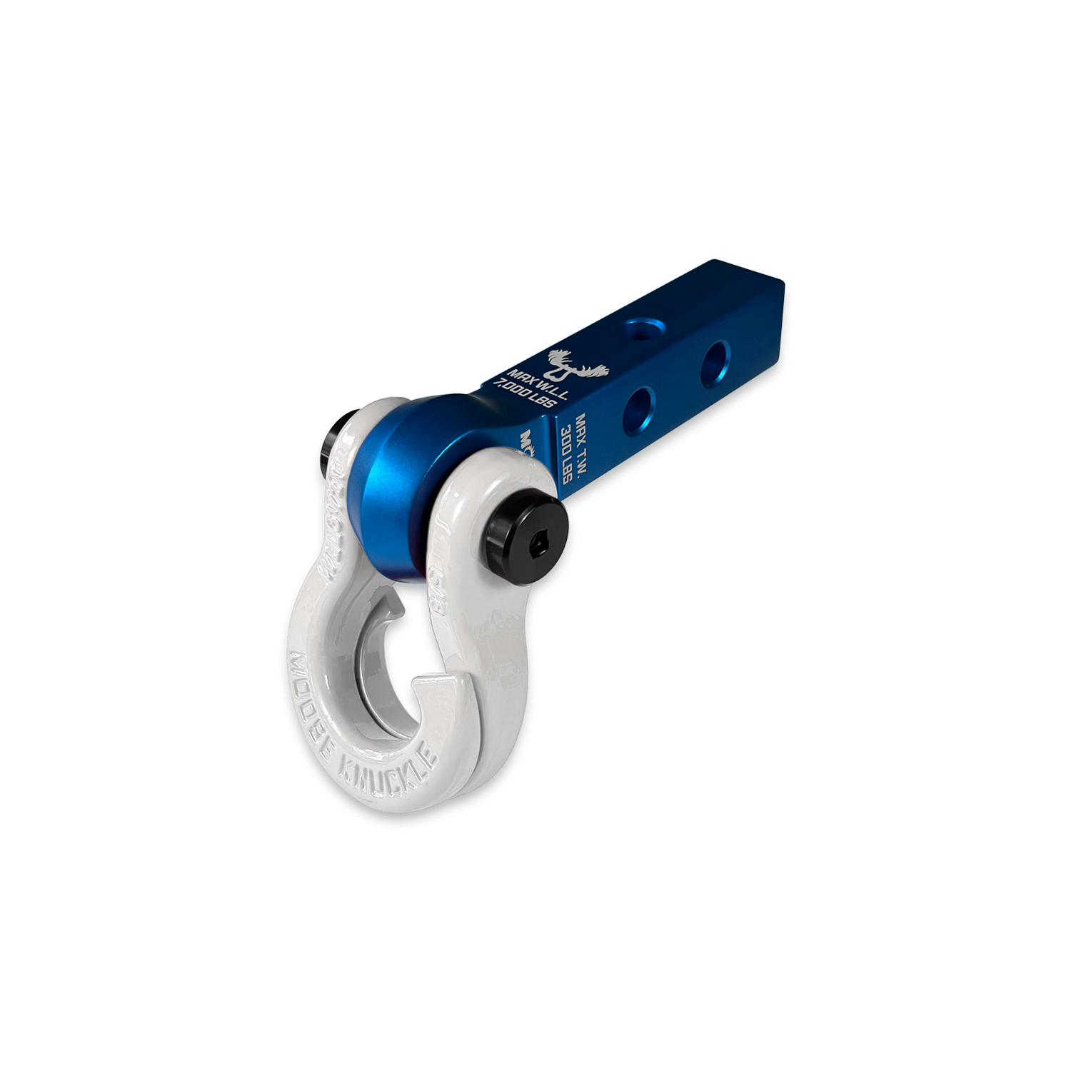 Jowl 5/8 Split Shackle & 1.25 Receiver (Blue Pill and Pure White)