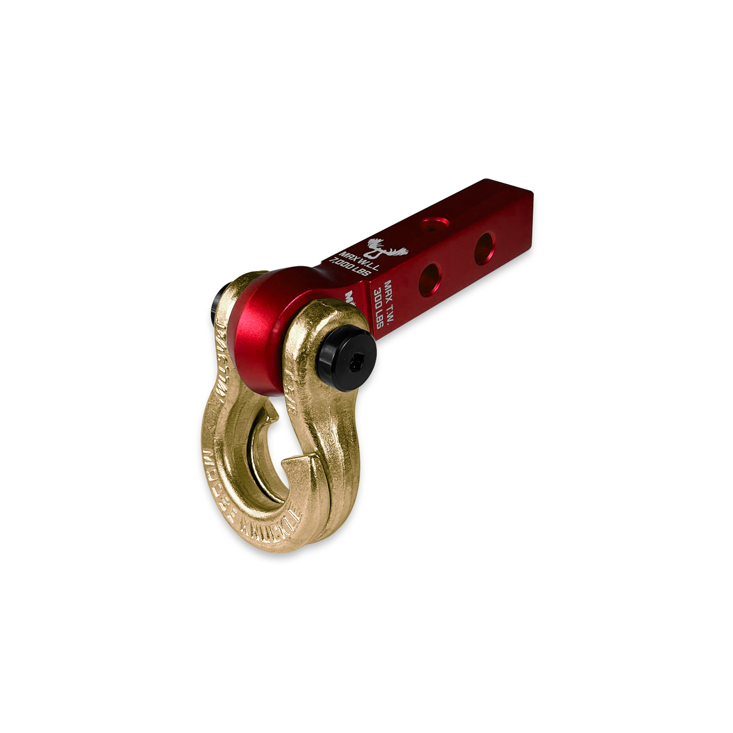 Jowl 5/8 Split Shackle & 1.25 Receiver (Red Rum and Brass Knuckle) Right