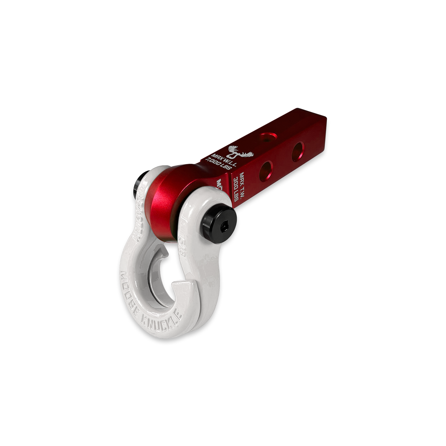 Jowl 5/8 Split Shackle & 1.25 Receiver (Red Rum and Pure White) Right