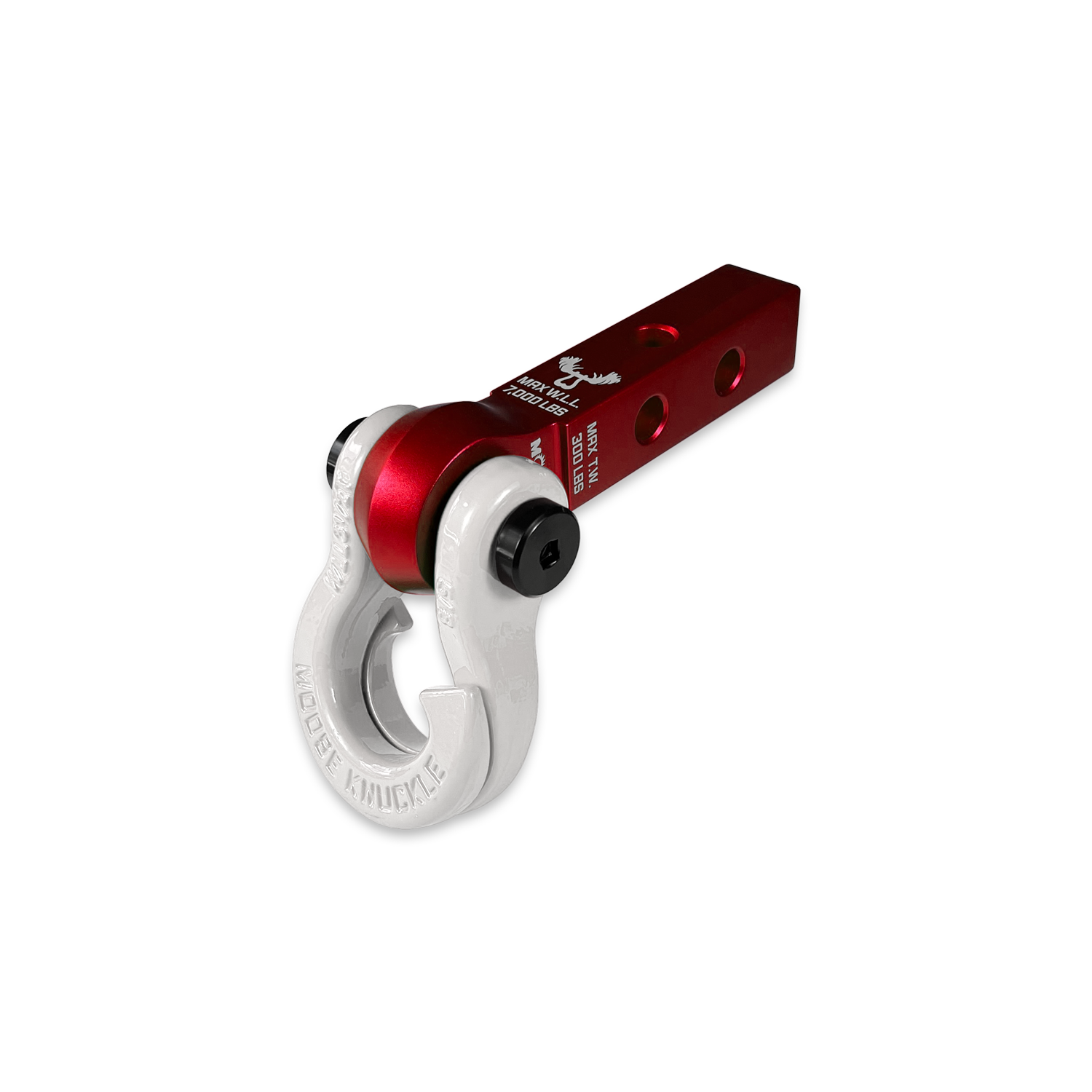 Jowl 5/8 Split Shackle & 1.25 Receiver (Red Rum and Pure White) Right
