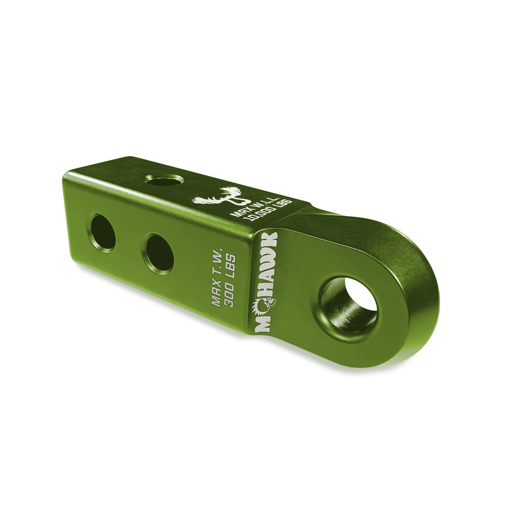 Bean Green Moose Knuckle Offroad Mohawk 2.0 Shackle Receiver for Soft Shackles and Closed Loop Vehicle Recovery Hitch