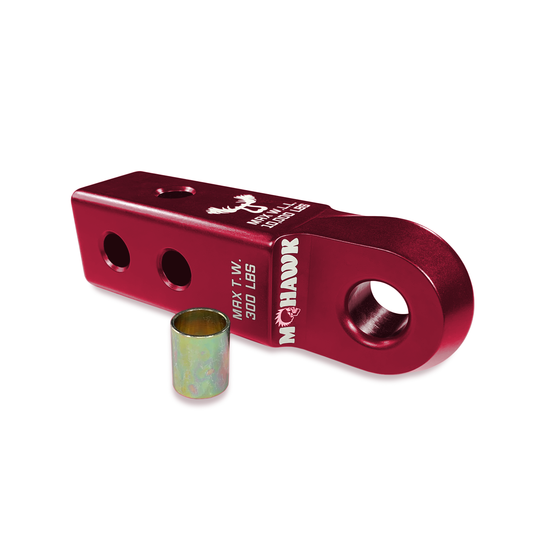 Red Rum Moose Knuckle Offroad Mohawk 2.0 Bow Strongest Shackle Receiver for Soft Shackles, 3/4" Shackles, Truck Nuts Shackles and Closed Loop Vehicle Recovery Class I/II Hitch Ball