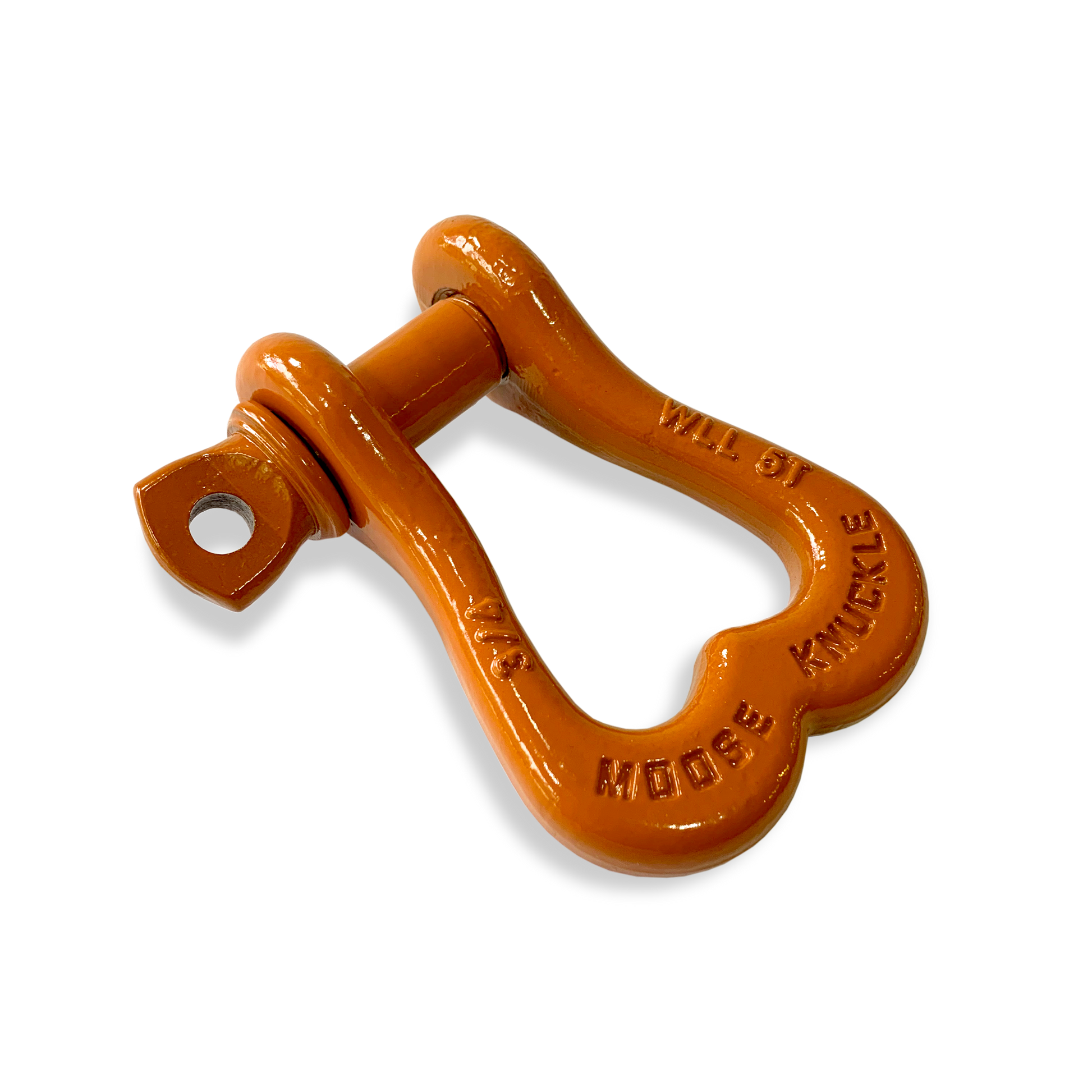 Moose Knuckle XL Obscene Orange Bow D-Ring 3/4" Shackle for Off-Road Closed Loop 4x4 and SxS Vehicle Recovery