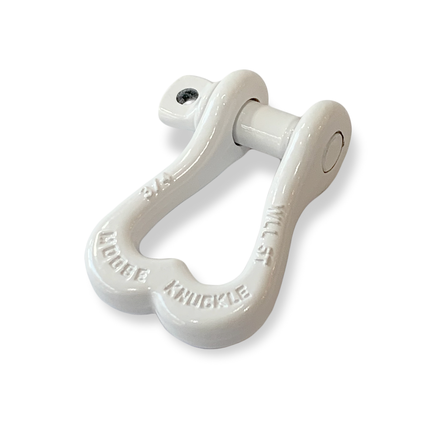 Moose Knuckle XL Pure White Powder Coated Colored Shackle for Tow Straps, Off Roading and Truck Nuts Vehicle Recovery