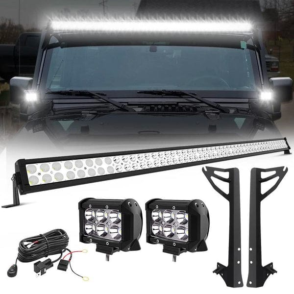 SUPAREE.COM Jeep Combo Suparee Jeep 52" Light Bar & Work Lights kIts for Wrangler 2007-2018 JK Product description